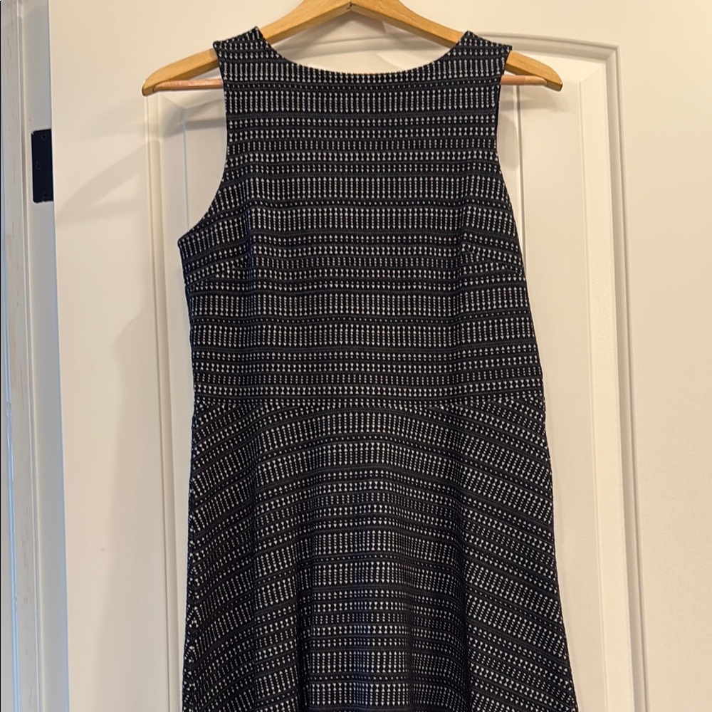 Banana Republic Black and White Patterned A-line Dress